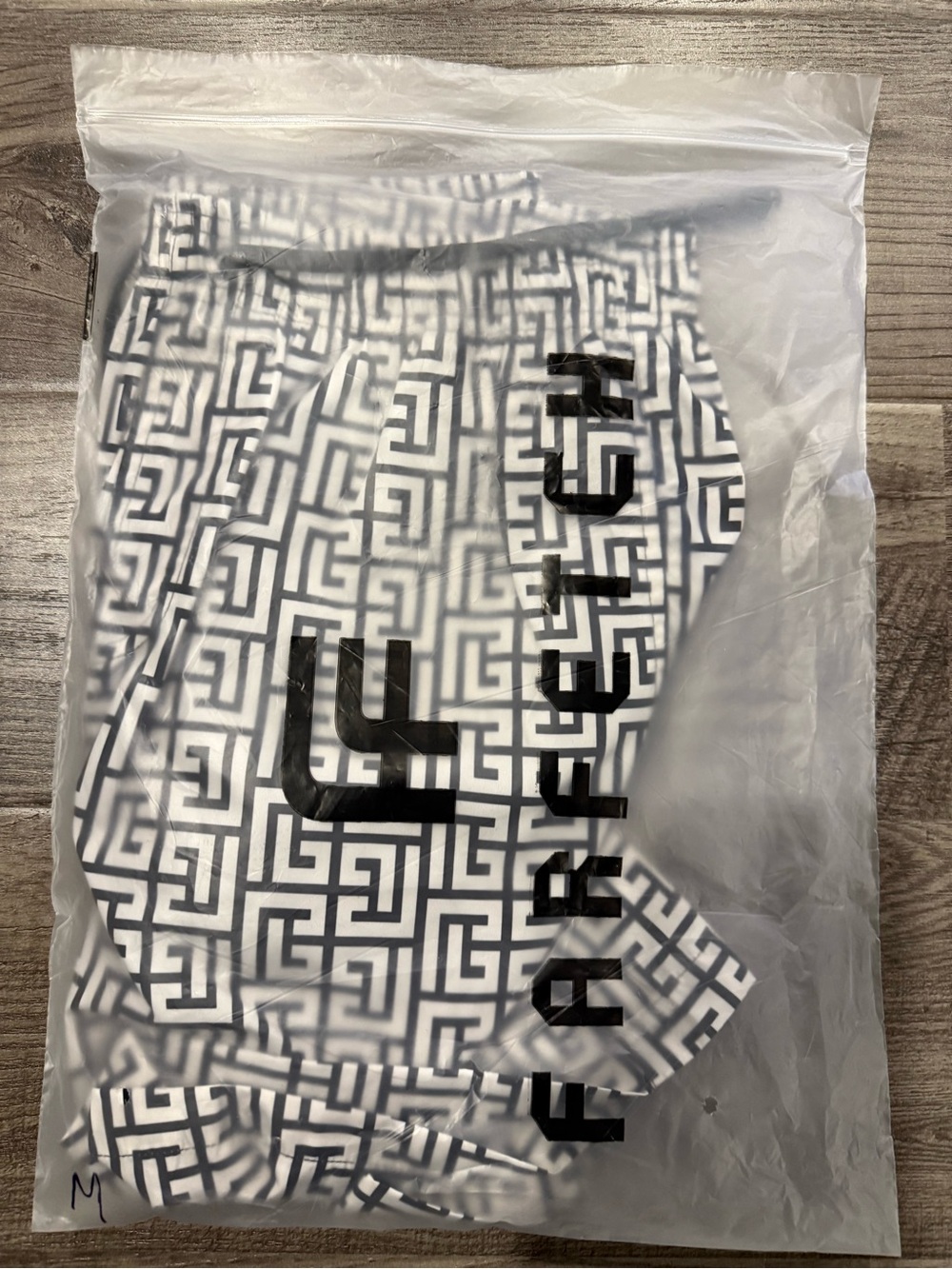 Balmain PB Labyrinth Mens Black & White Geometric monogram Swim Shorts - Picture 8 of 8